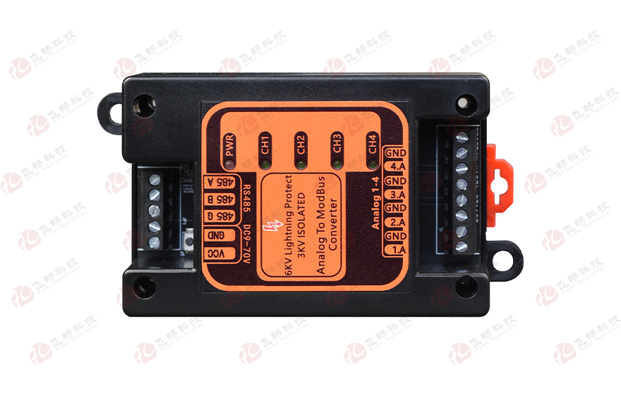 黄瓜下载官网科技-工业级 轨式4路模拟量输入 ModBus RTU